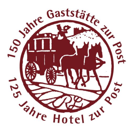 Jubiläumslogo des Hotel zur Post Altenahr