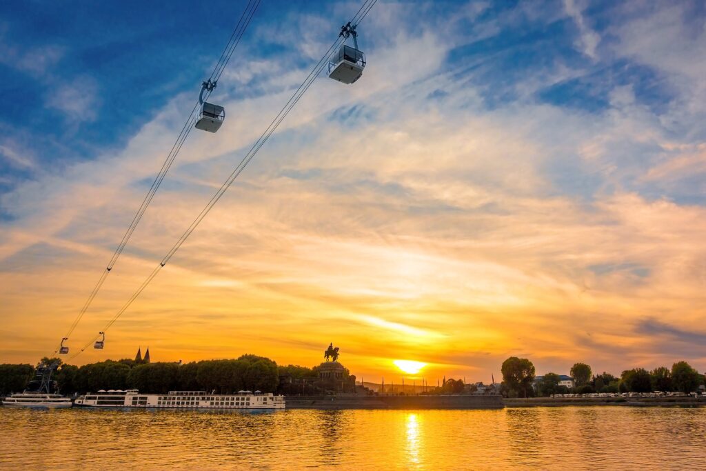 Seilbahn Koblenz mit Deutschem Eck