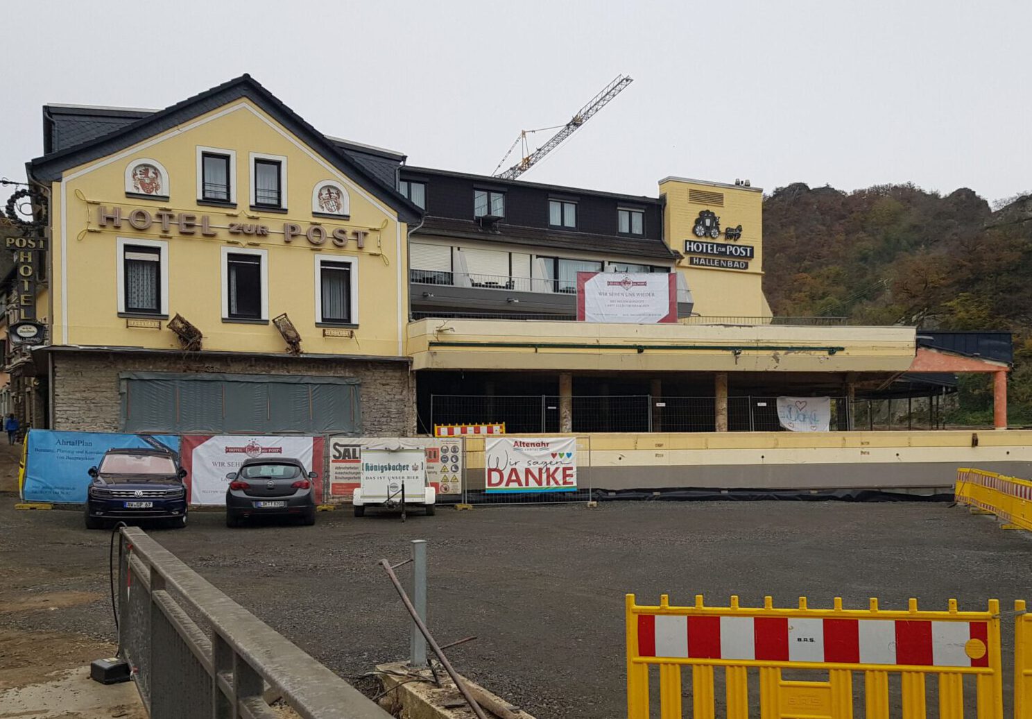 Hotelschliessung nach Flutkatastrophe im Ahrtal, Altenahr schwer betroffen